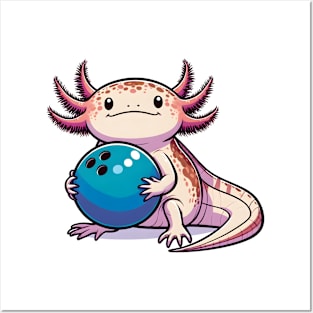 Bowling axolotl Posters and Art